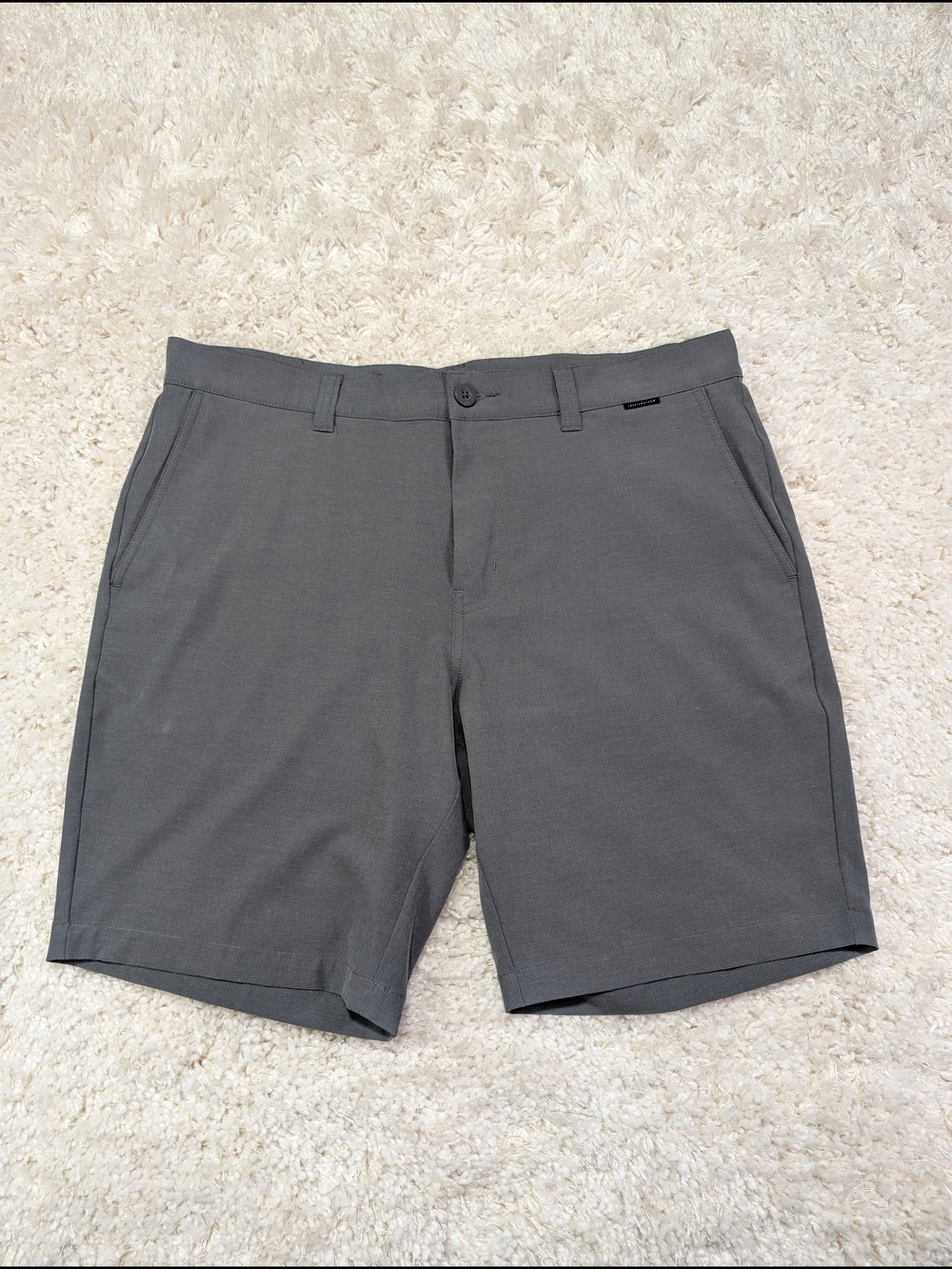 Travis Mathew Slate Gray Flat Front Performance Shorts